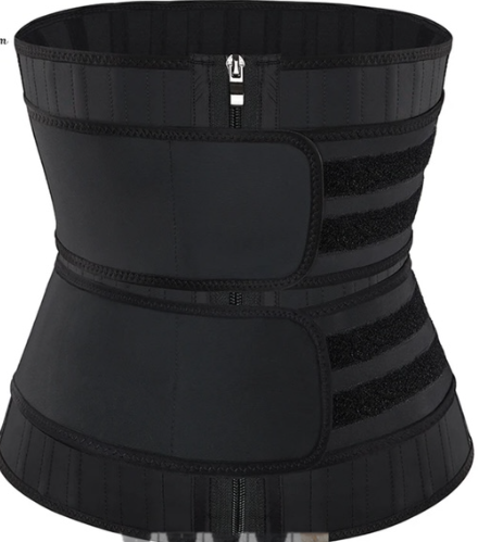 Double Strap Waist Trainer- Black