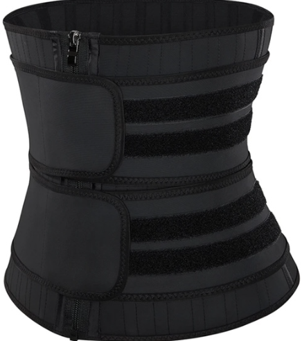 Double Strap Waist Trainer- Black