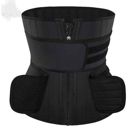 Double Strap Waist Trainer- Black